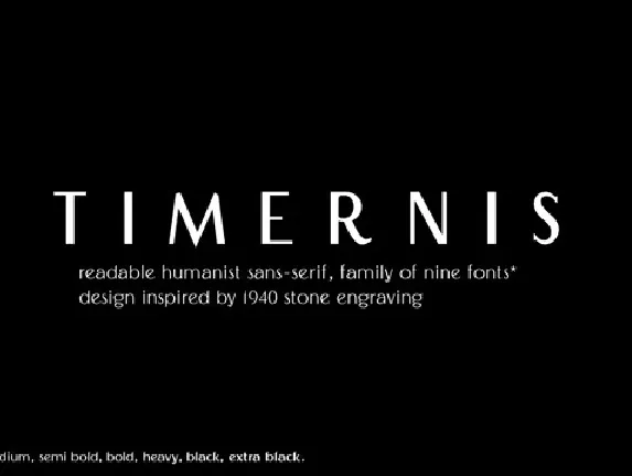 Timernis Family font