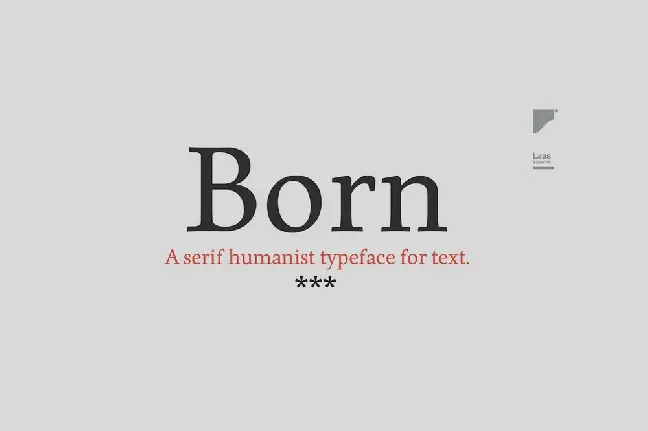 Born Serif font