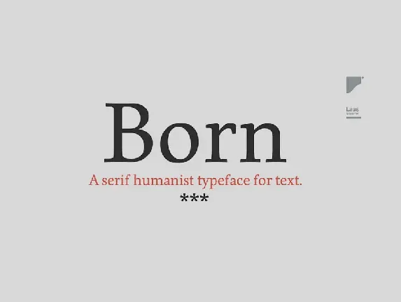 Born Serif font