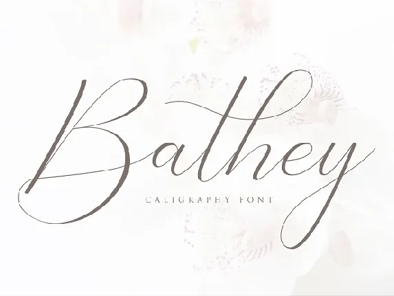 Bathey Calligraphy font