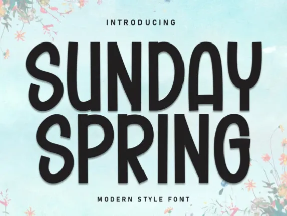 Sunday Spring Display font