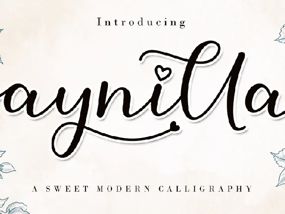 Aynilla font