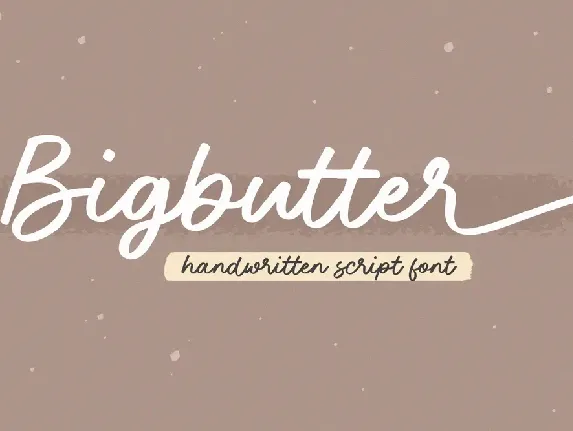 Bigbutter font