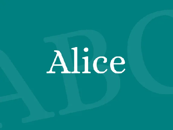 Alice font