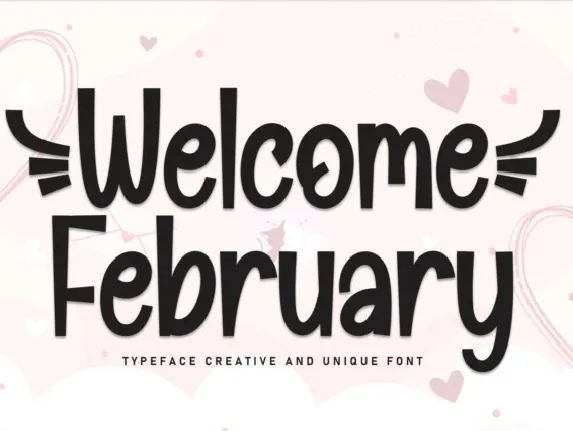 Welcome February Display font