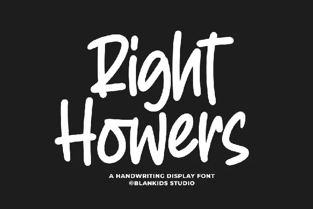 Right Howers font