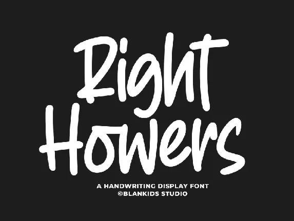 Right Howers font