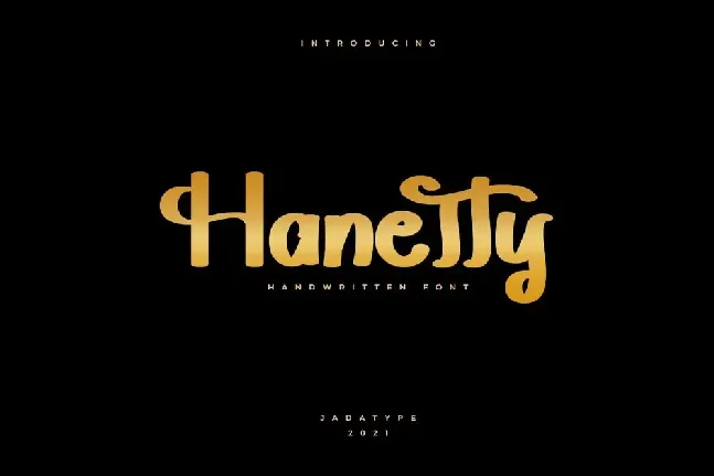 Hanetty font