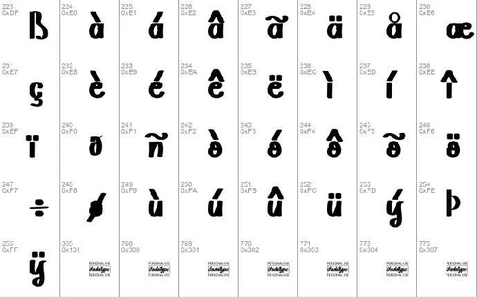 Hanetty font