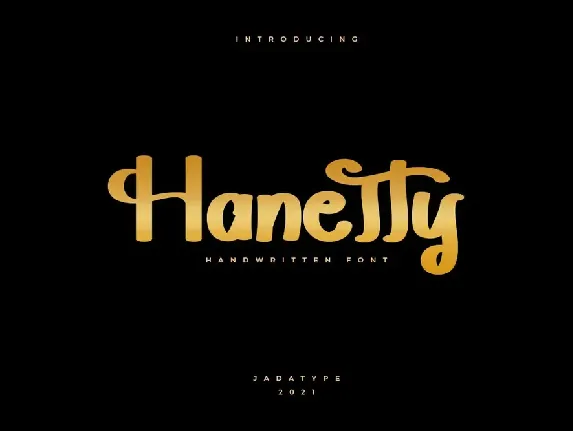 Hanetty font