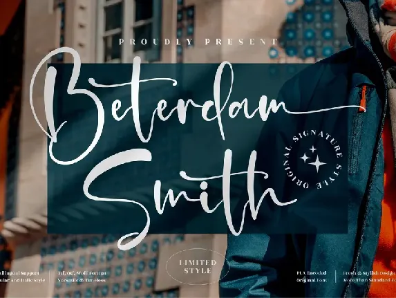 Beterdam Smith font