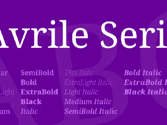 Avrile Serif font