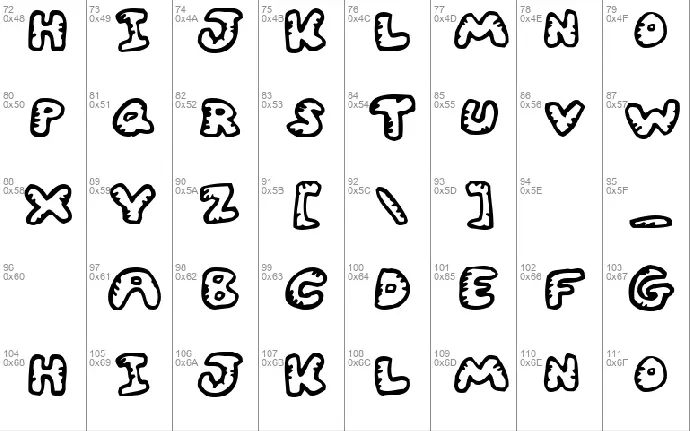 Gwibble font