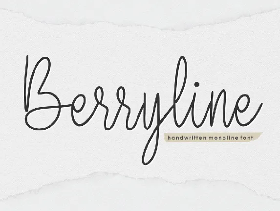 Berryline font