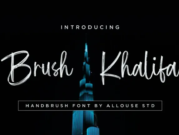 Brush Khalifa font