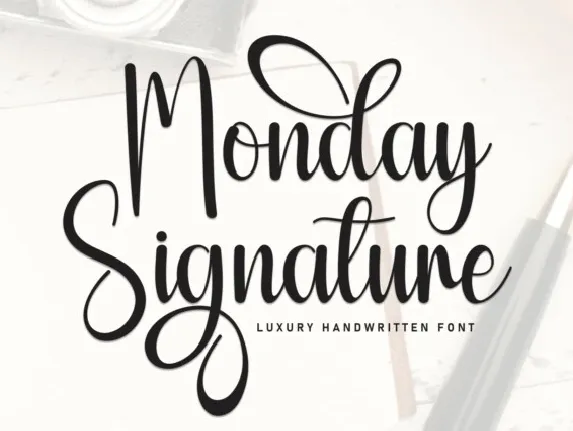 Monday Signature font