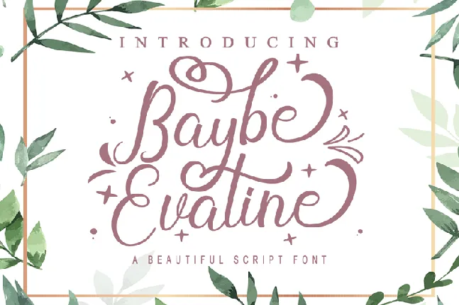 Baybe Evaline font