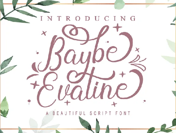 Baybe Evaline font