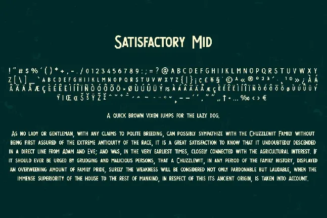 Satisfactory font