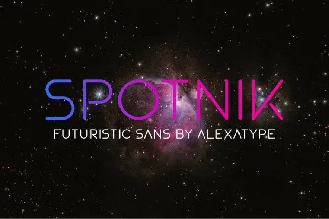 Spotnik – Geometric font