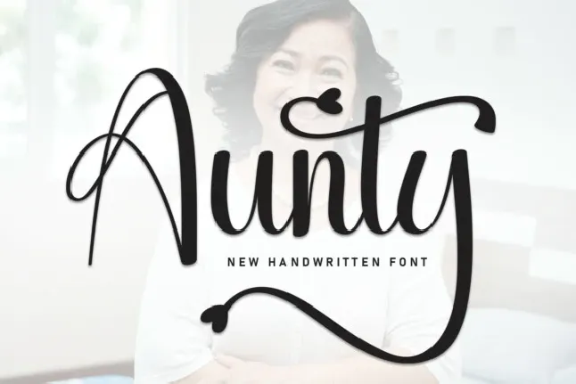 Aunty Script font