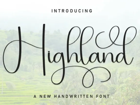 Highland Calligraphy font