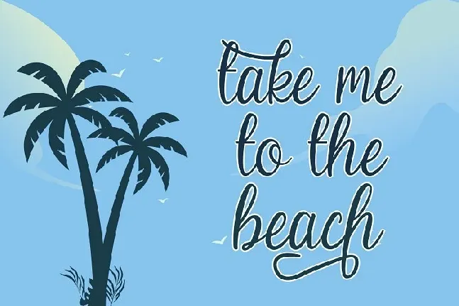 Beach Umbrella font