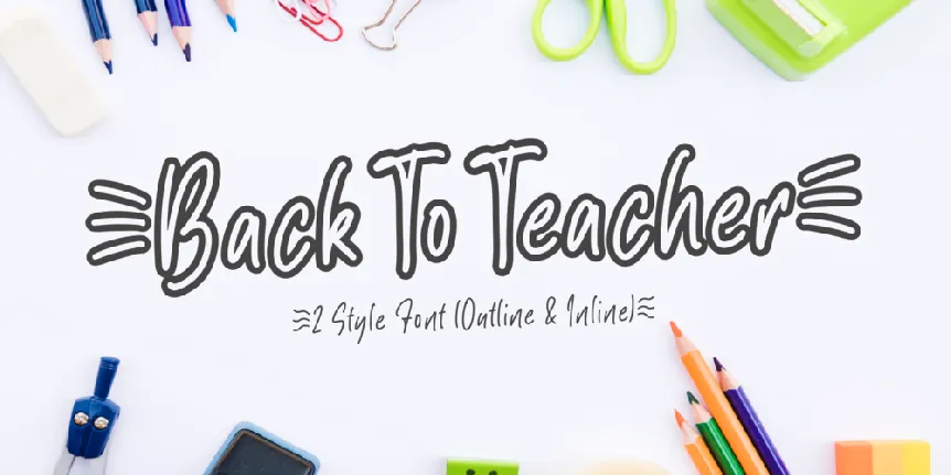 Back To Teacher font