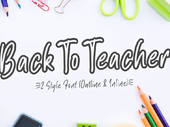 Back To Teacher font