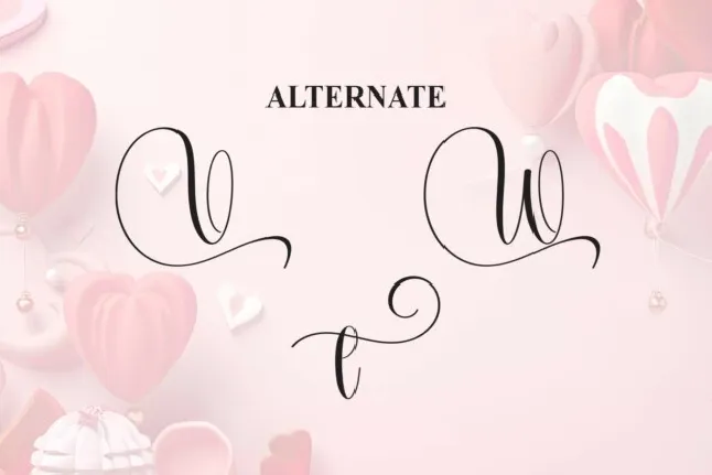 Valentine Calligraphy font