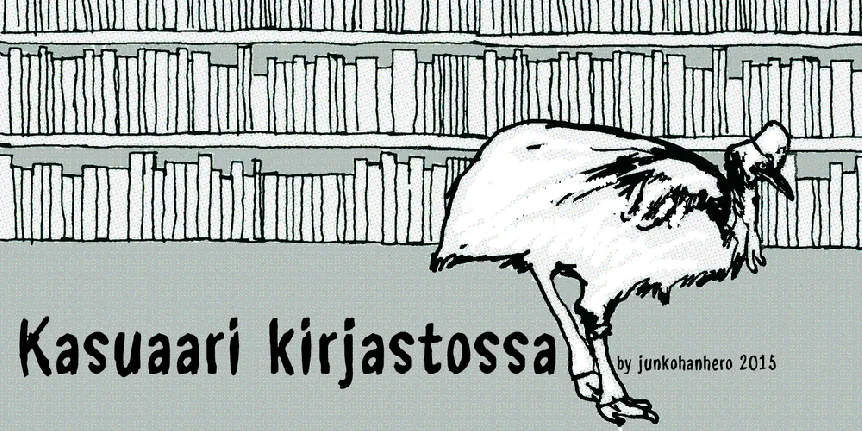 Kasuaari kirjastossa font