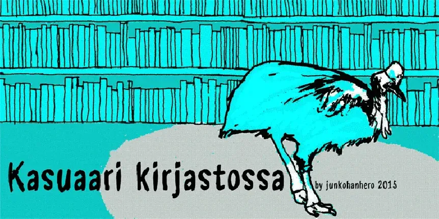 Kasuaari kirjastossa font