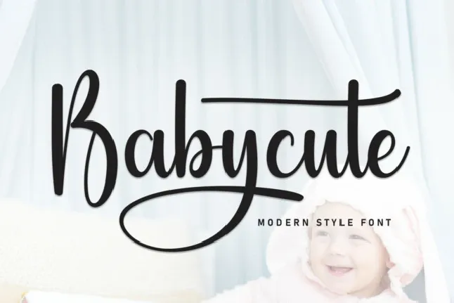 Babycute Script Typeface font