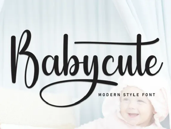 Babycute Script Typeface font