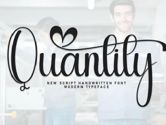 Quantity Calligraphy font