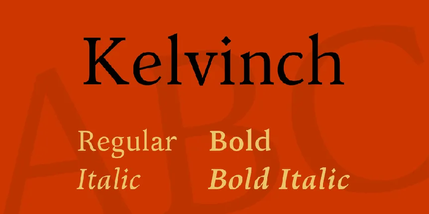 Kelvinch font