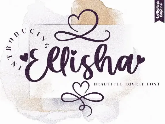 Ellisha Calligraphy font