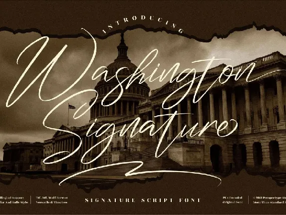 Washington Signature font