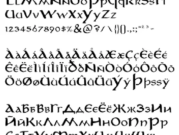 Aniron font