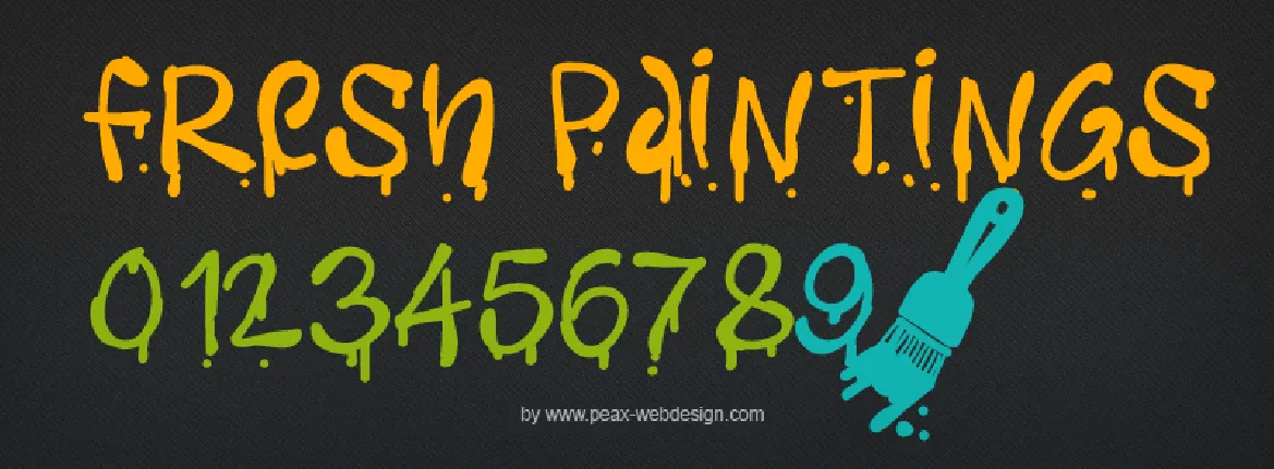 PW Fresh Paintings font