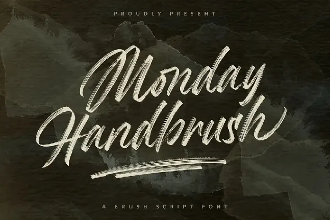 Monday Handbrush font