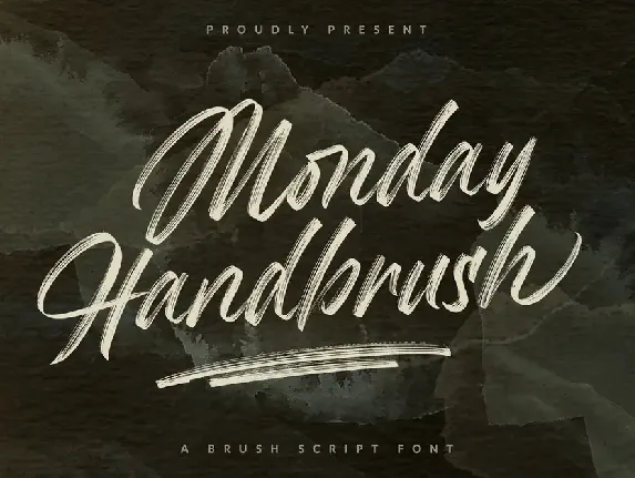 Monday Handbrush font