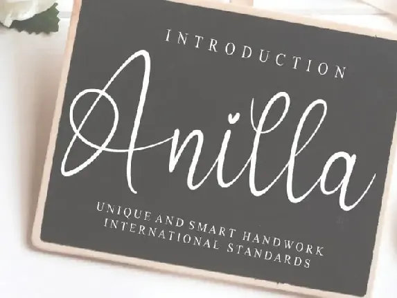 Anilla Script font