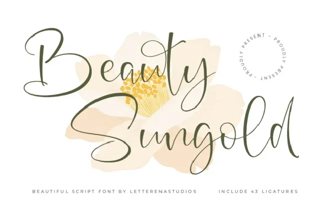 Beauty Sungold font