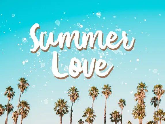 Summer Love Brush Free font