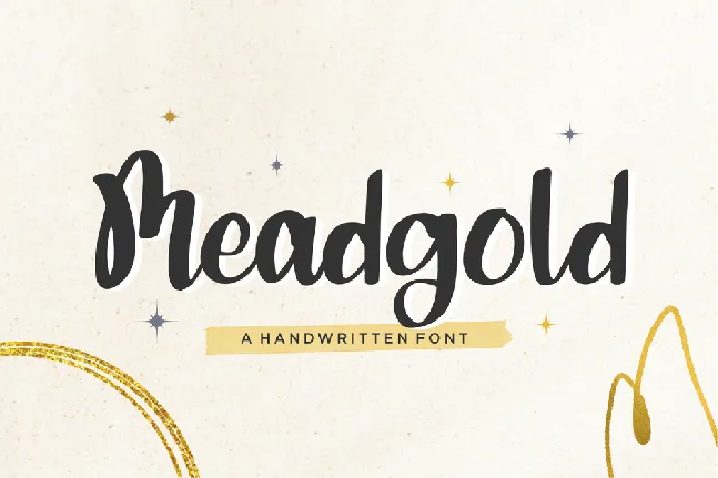 Meadgold font