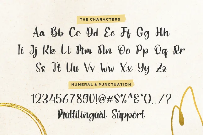 Meadgold font