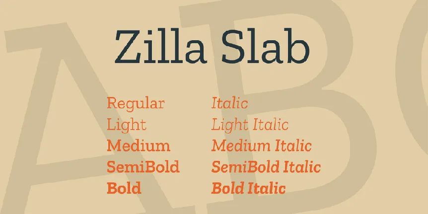 Zilla Slab font