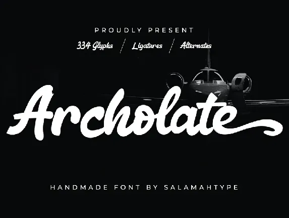 Archolate font