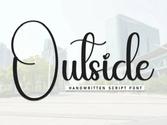 Outside Script Typeface font